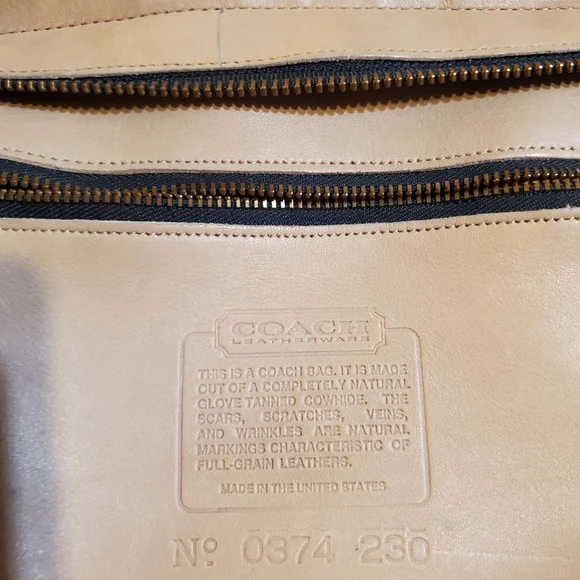 Vintage Coach Putty Leather Brighton Bag - Picture 3 of 9